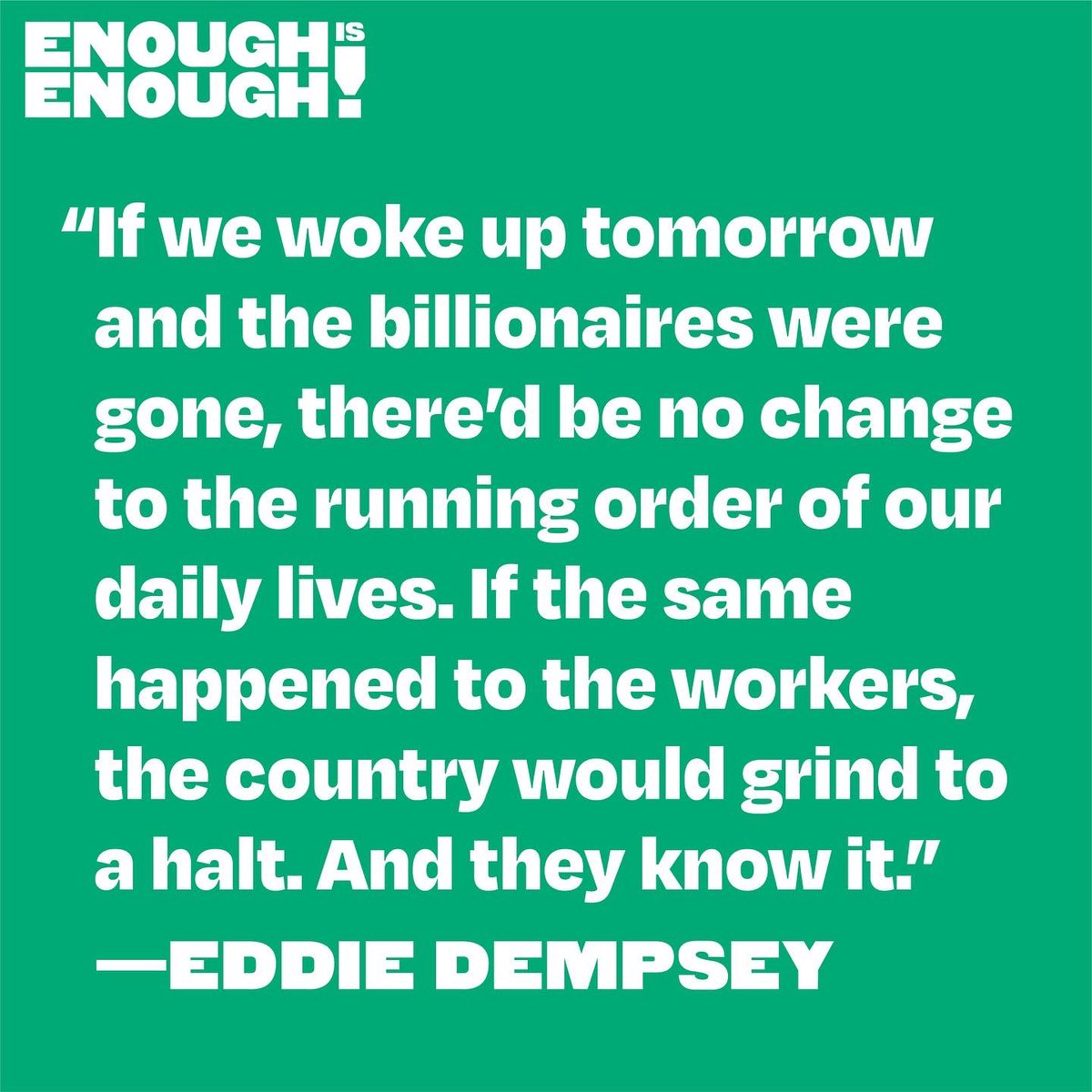 The billionaires need us, we don’t need them. 

Join the campaign to make the rich pay for a change.

wesayenough.co.uk