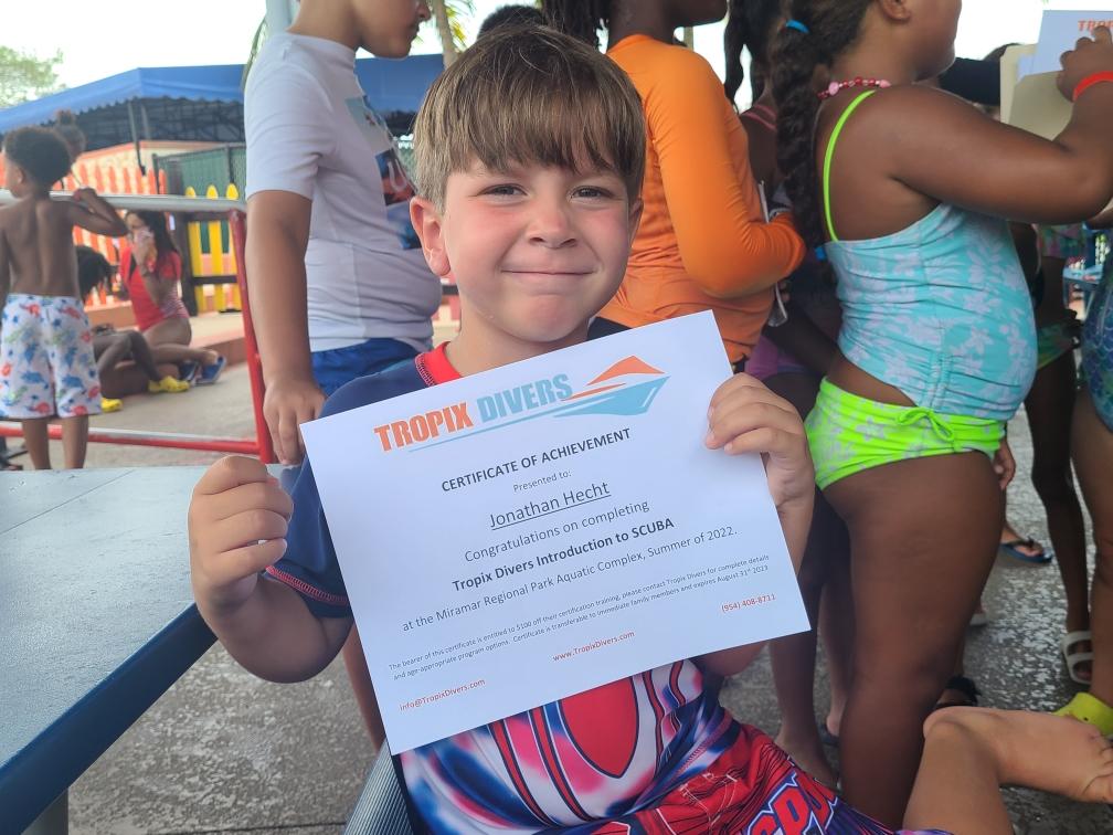 Wow! Our campers from Aquatics camp received their Scuba certifications. Congratulations!