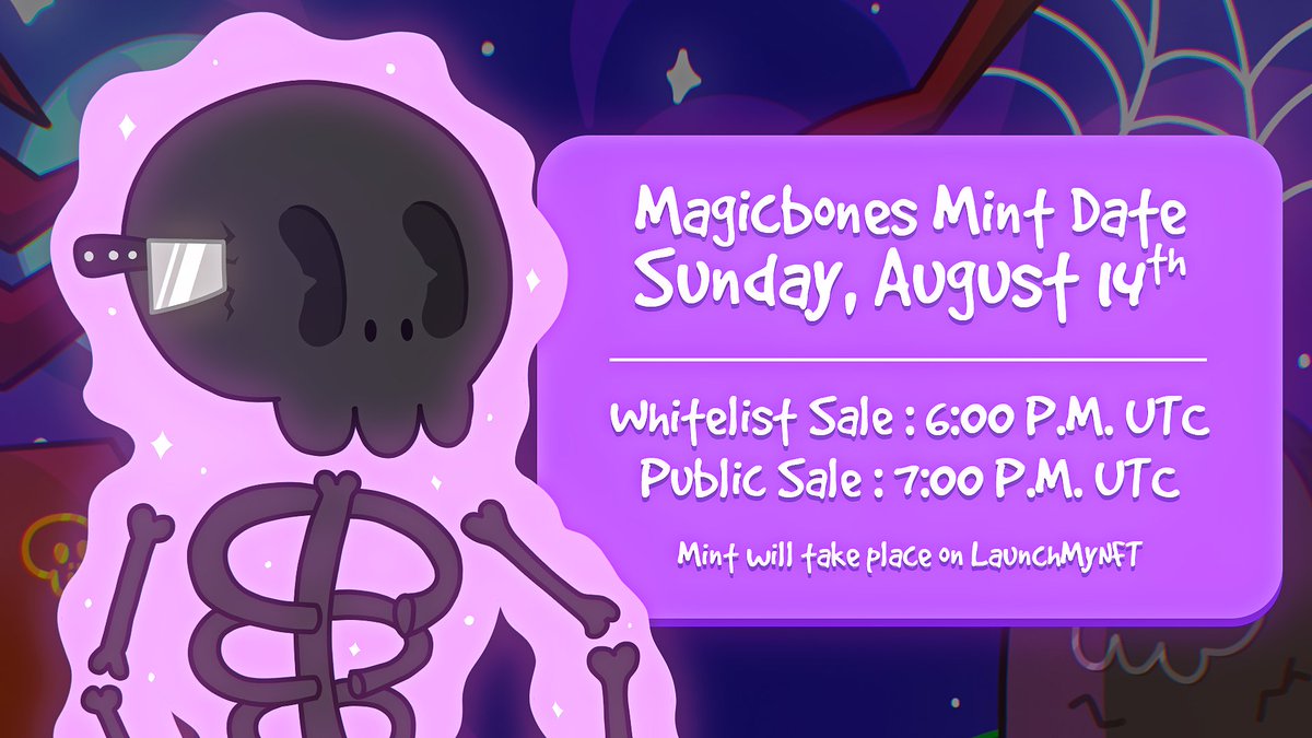 MagicbonesNFT's tweet image. Magicbones will be summoned from the graveyard soon... 🪦 They will be awaiting your presence 💀 ✨ 

10 People Who Join The Discord In 24 Hours Will Get Whitelisted 👀  

#Solana #SolanaNFT #NFT #SolanaSummer #NFTGiveaway #NFTCommunity
