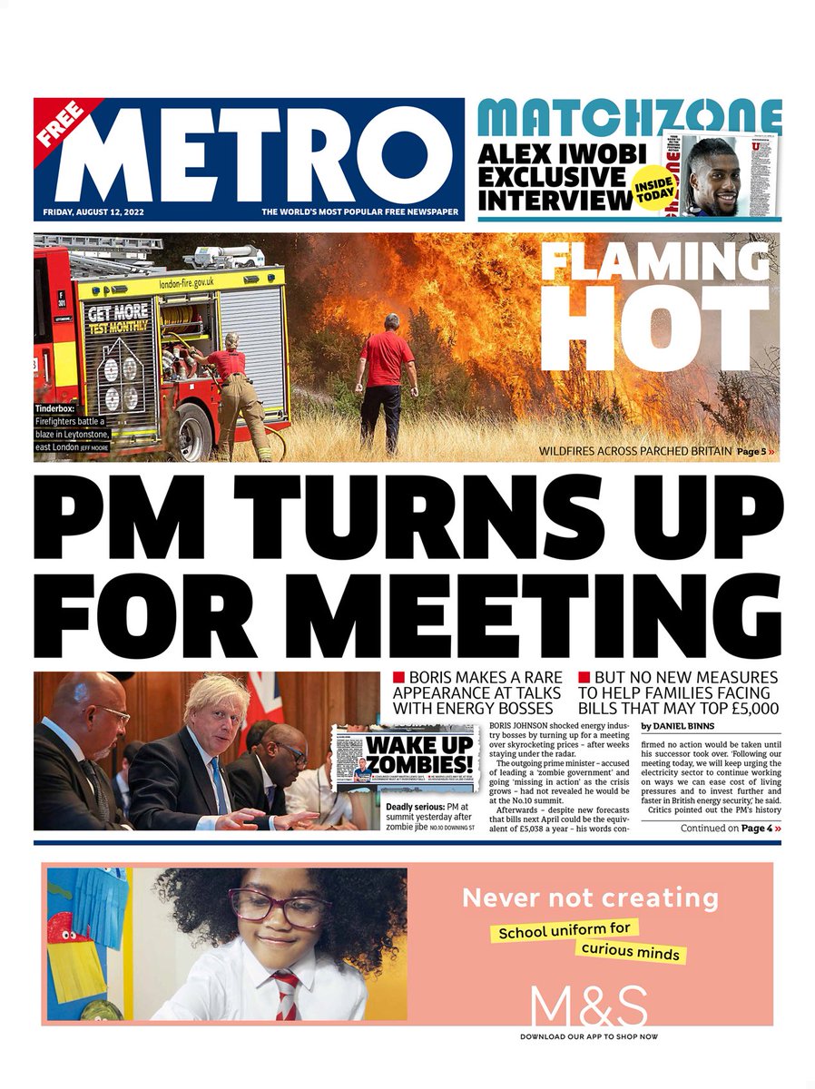 Kudos to the Metro for that splash.