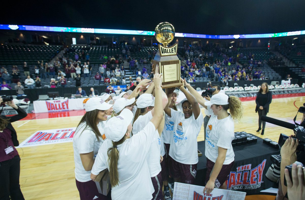MoStateWBB's tweet photo. #ThrowbackThursday to the 2015-16 Lady Bear squad taking home the MVC Tournament title!

Look closely and you might see a current Lady Bear assistant coach in the celebration! 👀

#BEARUP https://t.co/i5d1FAuDBB
