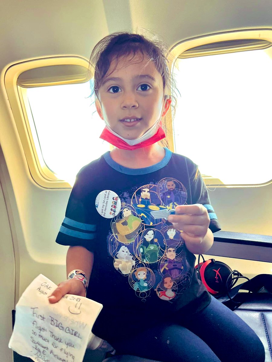 anapines1's tweet photo. Thank you to the @SouthwestAir crew for making the start of our @Disneyland trip extra magical yesterday. ✈️ Not out littles 1st flight on SW 😕 but the 1st she was finally acknowledged and got wings! 😊They even wrote her a special note. ❤️ #PrideFamily #LGBTQFamily https://t.co/jCY0uGuz5H