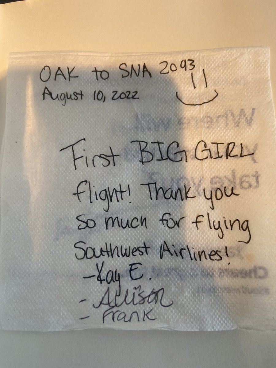 anapines1's tweet photo. Thank you to the @SouthwestAir crew for making the start of our @Disneyland trip extra magical yesterday. ✈️ Not out littles 1st flight on SW 😕 but the 1st she was finally acknowledged and got wings! 😊They even wrote her a special note. ❤️ #PrideFamily #LGBTQFamily https://t.co/jCY0uGuz5H