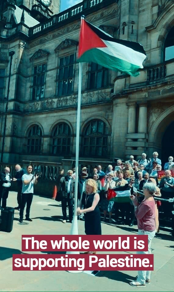 PalestineCultu1's tweet photo. The Palestine flag is flying everywhere until Palestinians get back their freedom. https://t.co/QB4vYziE3s