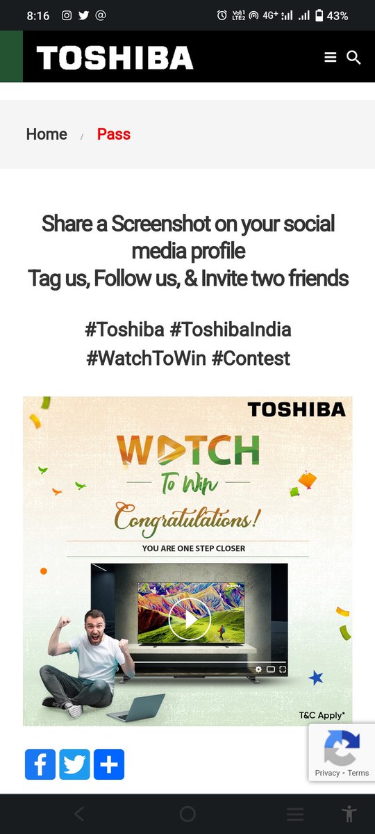 Im_ArupDas's tweet image. Done My username: Arup_06 
BE REAL BE BRILLIANT @ToshibaTV_India

#Toshiba #ToshibaIndia #WatchToWin #Contest #IndependenceDayContest 

@navya36634784 
@MayaDas11 
@ZahidHu93592602 
@NikhilS35979468 
@sunilk1642 
@shekerwar 
@HarshPandey860 
@biswajit_khanda
@LalithaAnand6