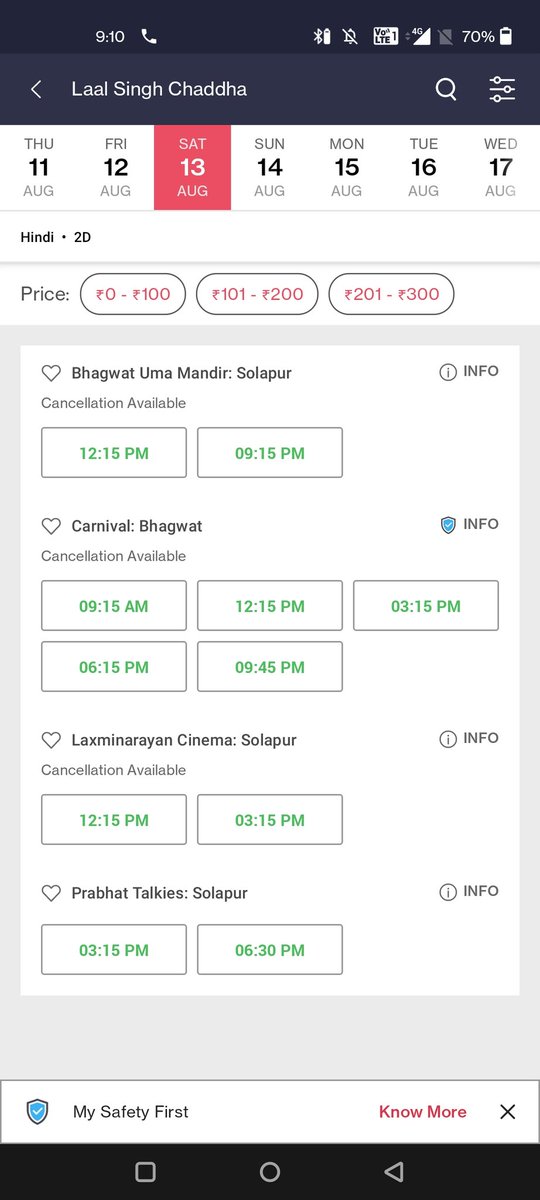 guru_rajvi's tweet photo. Proud to be #Solapuri....

No any advanced booking for #LalSinghChaddha  .

#BoycottLalSinghChaddha https://t.co/V3i4Egwno5