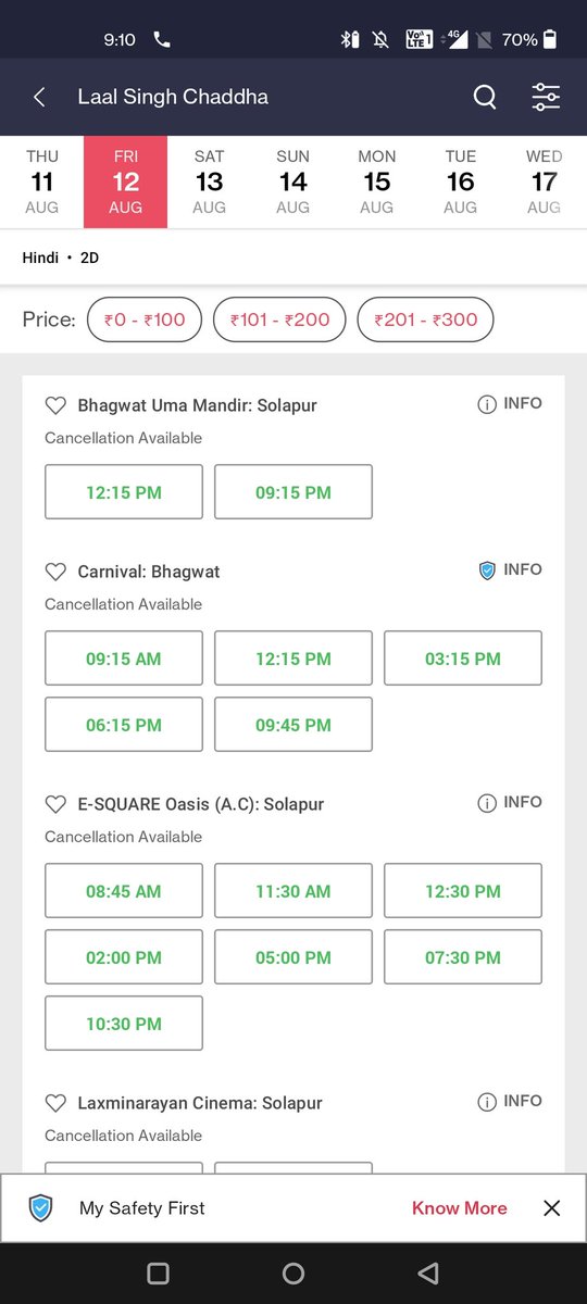 guru_rajvi's tweet photo. Proud to be #Solapuri....

No any advanced booking for #LalSinghChaddha  .

#BoycottLalSinghChaddha https://t.co/V3i4Egwno5