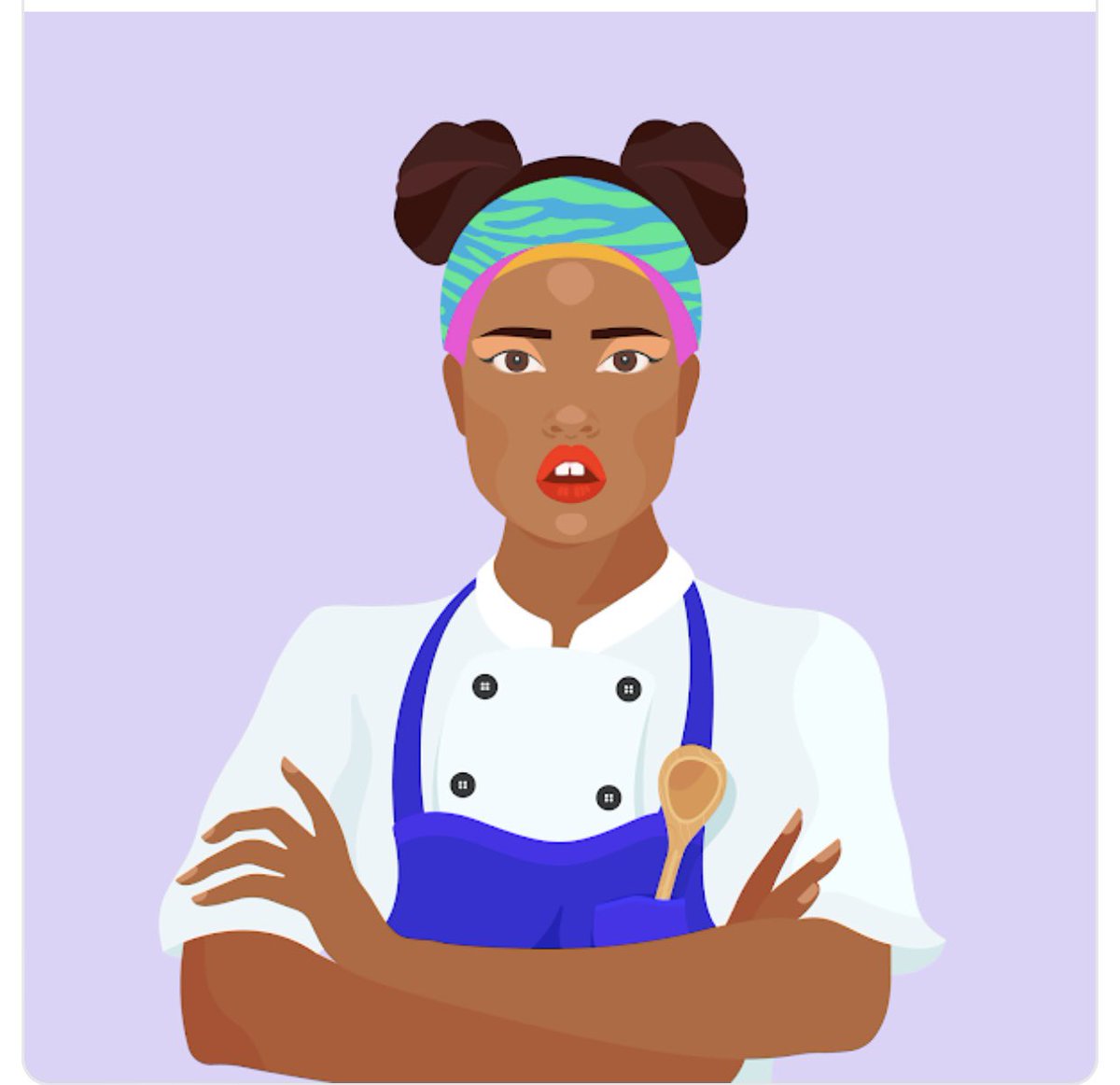 cryptosncurls's tweet photo. @BossBeautiesNFT She bakes love into the world! That is her superpower 👩🏽‍🍳 https://t.co/bnpoMdWhUG