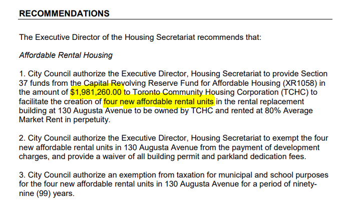 mjrichardson_to's tweet photo. @GraphicMatt 2/ ..."The Well" deal was agreed to by Council in 2016 - back before anyone on @TorontoCouncil (on Right or Left) was really taking new, ON-SITE #AffordableHousing requirements seriously in their #Section37 deals.
Today, $500-K for "Off-site #AffordableRental" gets you ONE unit. https://t.co/jghBIeXyDJ