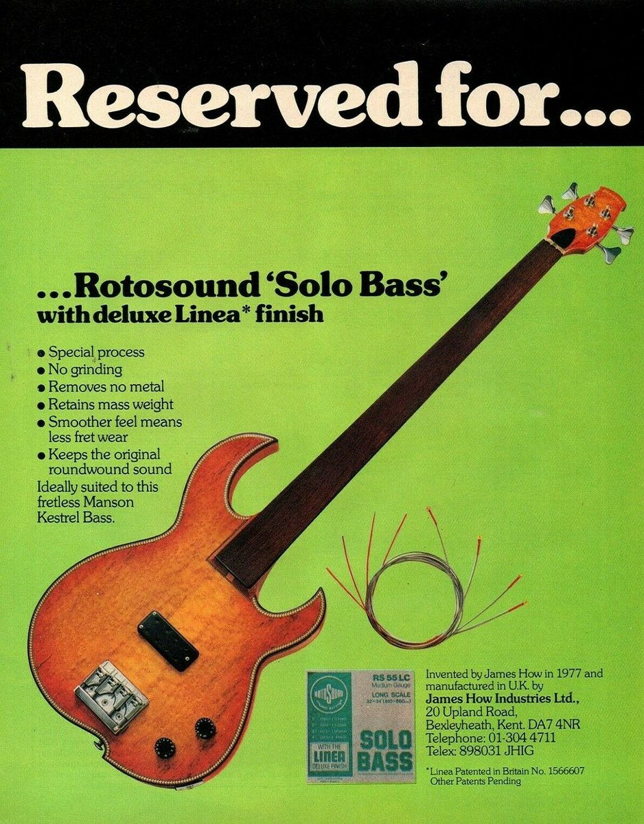 rotosound_uk's tweet photo. Want to know what makes our Solo Bass 55 strings different to the rest? Just read this #advert from the eighties...
#ThrowbackThursday #tbt #retroadvert #retroadvertising #vintageadvert #halfroundstrings #rotosound #rotosoundstrings #bassist #bassists #bassplayers #bassgram https://t.co/pqsCye9gGM