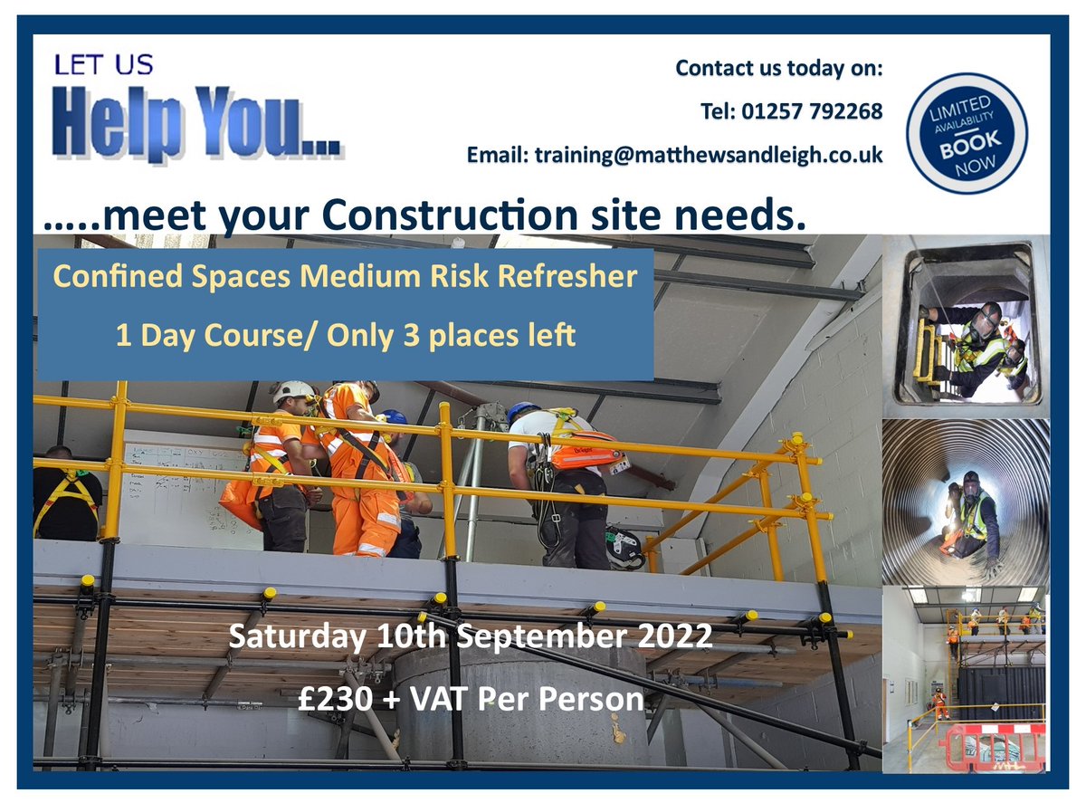 CONFINED SPACES REFRESHER - ONLY FEW PLACES LEFT !!😆
#confinedspace #letushelpyou #keepsafe