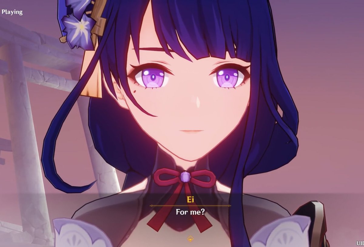 EimikoPosts's tweet image. yae miko calling ei out on how little she values herself and ei’s “me?” always breaks my heart