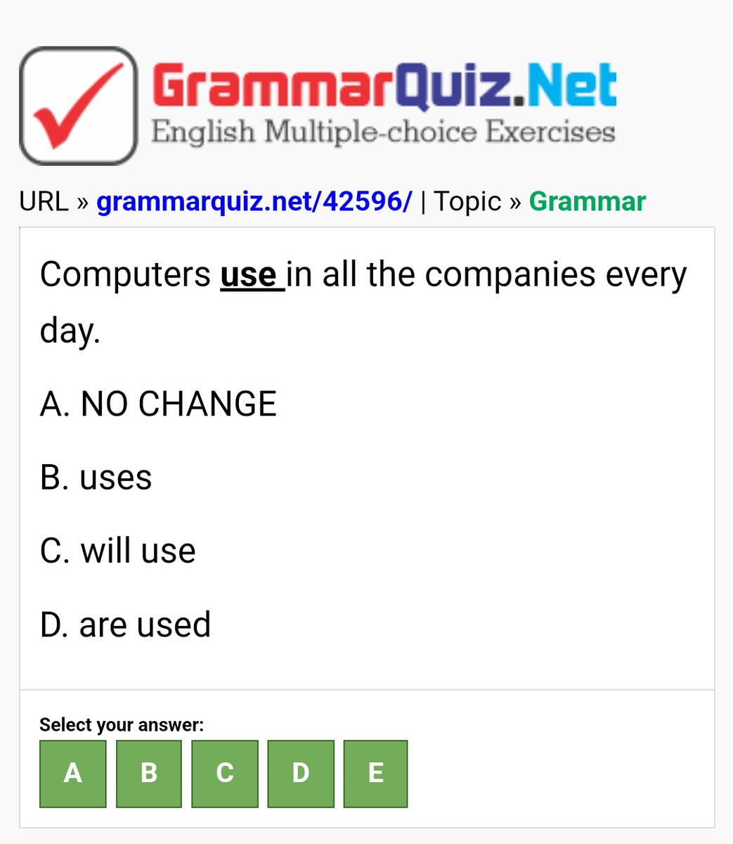 What is the correct answer? grammarquiz.net/42596/ #englishgrammar #englishgrammartest #englishgrammarquiz #englishgrammarexercise #englishclub #quizoftheday #englishcourse #englishlanguage #easyenglish #toefl #toeic #ielts