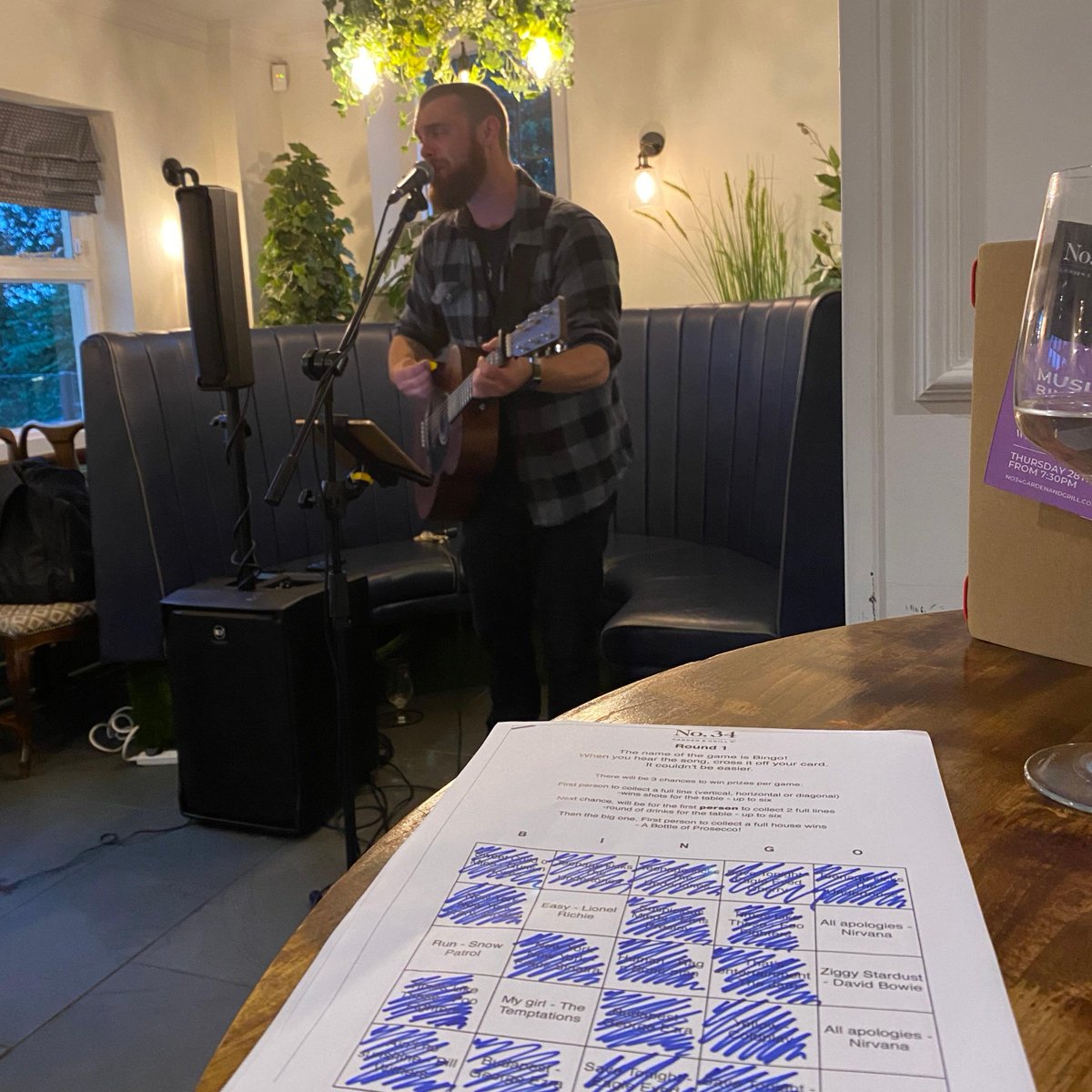 MUSICAL BINGO 🌱 Have you booked your seats for #MusicalBingo with Billy Driscoll yet? 👀 Don't miss out, and kick off your #AugustBankHoliday weekend with a bang! ➡️ no34gardenandgrill.co.uk/book @buyin2warwick #BuyIn2Warwick #Music #Warwickshire