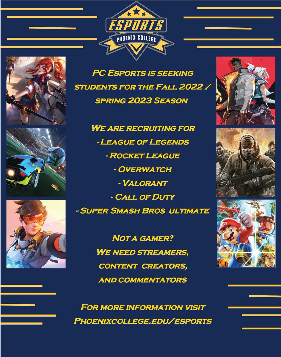 Phoenix College Esports (@pcesportsaz) on Twitter photo 