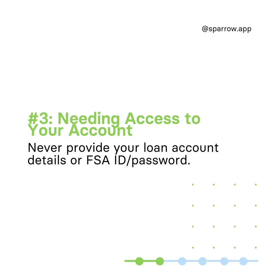 sparrow_app_'s tweet photo. The number of student loan forgiveness scams is on the rise. 😬 Be sure to look out for these 3 red flags!

#studenttips #collegetips #collegeadvice #postgrad #studentloanforgiveness https://t.co/KCooPmpdNo
