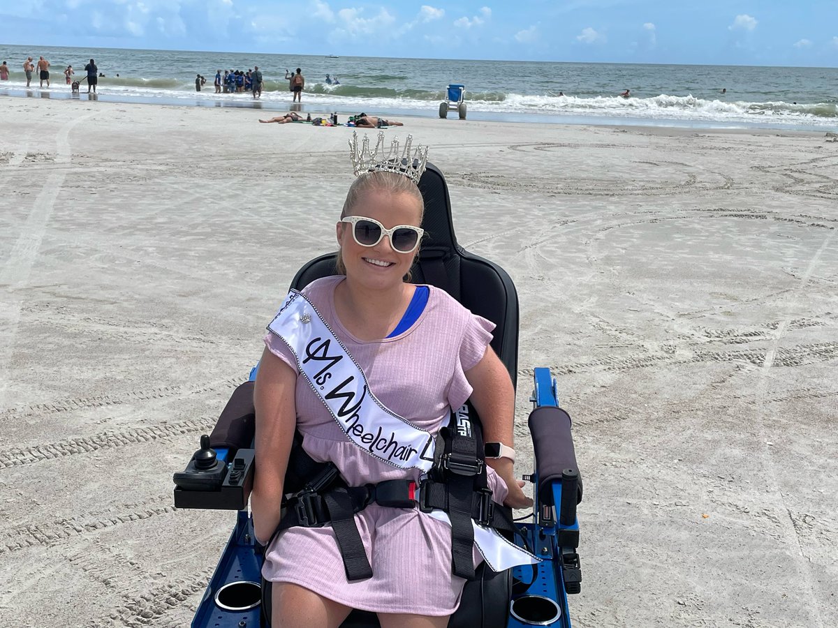MsWheelchairUSA's tweet photo. Who doesn’t like to spend time at the beach? @Sara_Gaver #MsWheelchairUSA 2022 shares about her accessible beach trip. #disabilityPageant #AccessibleTravel #MWUSA https://t.co/PNTZZFKvUx