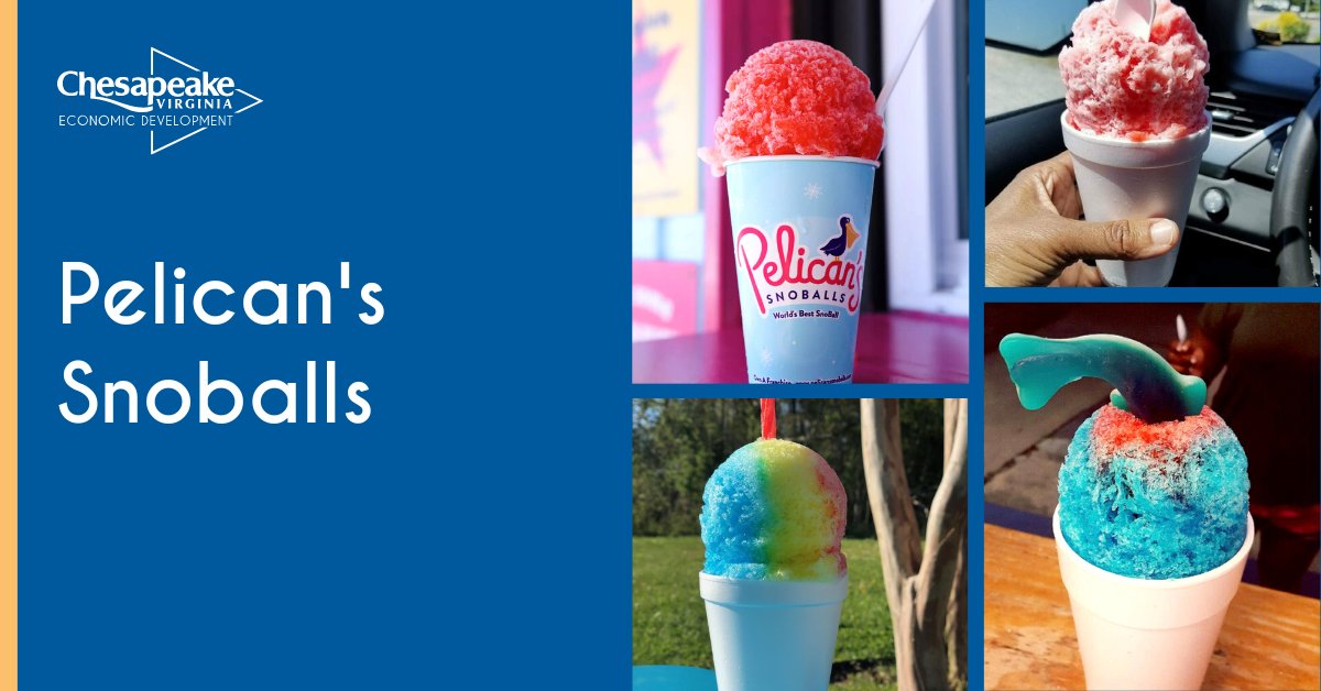 Chesapeake_ED's tweet photo. Get a taste of The Big Easy right here in Chesapeake! Keep cool this summer with @PelicansSNFolk — a Black- and woman-owned business serving over 100 flavors of New Orleans-style shaved ice for over 20 years. #BlackBusinessMonth #FindYourWayForward #ChesapeakeVA https://t.co/C6X0EcxcwK