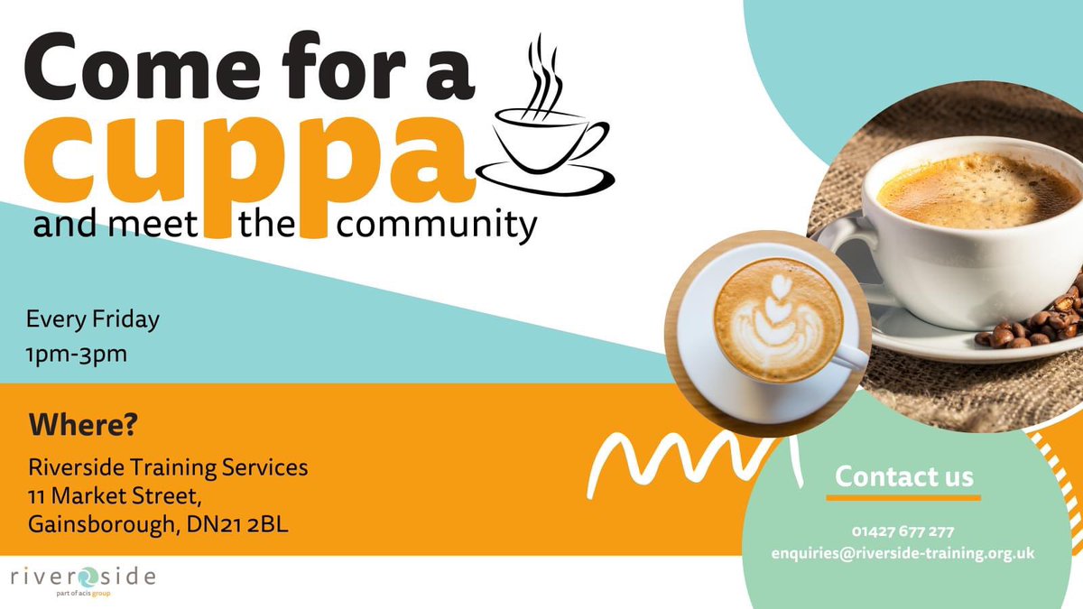 Fancy a cuppa and a chat? Join us from 1pm-3pm tomorrow ☕️