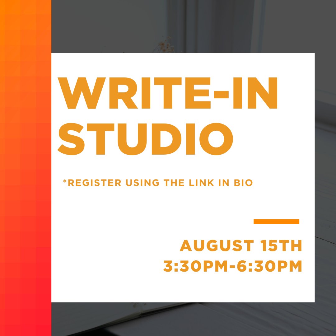 CguCwr's tweet photo. Reminder! Register today for the CWR's Write-In Studio on August 15th from 3:30pm - 6:30pm!⁠

This student-centered event provides space to students across disciplines and at different stages in their programs to participate remotely in a study group.

#cgucwr #writing #write https://t.co/9dgat5NPsI