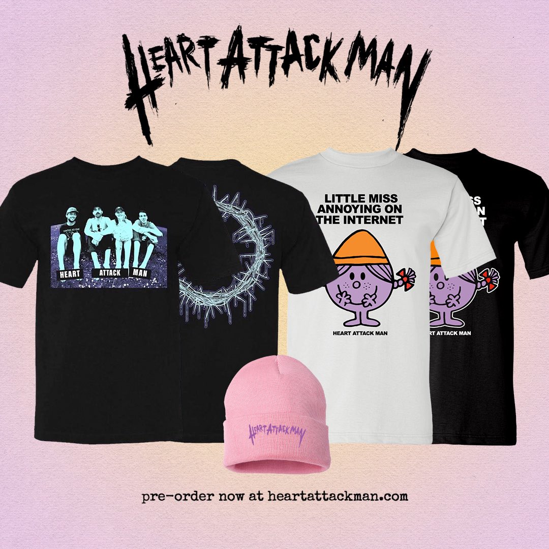 HEART ATTACK MAN
“LOUD &amp; CLEAR”
NEW SINGLE AUGUST 18TH
THIS IS OUR FIRST LEGIT INDEPENDENT RELEASE AS A BAND
PRE-SAVE RIGHT NOW
IT HELPS MORE THAN YOU KNOW
AND TAKES NO TIME
LINK IN COMMENTS
ART BY <a href="/annafooda/">Ann Escamilla</a> !!!
NEW PREORDER MERCH AVAILABLE AS WELL AT OUR WEBSITE