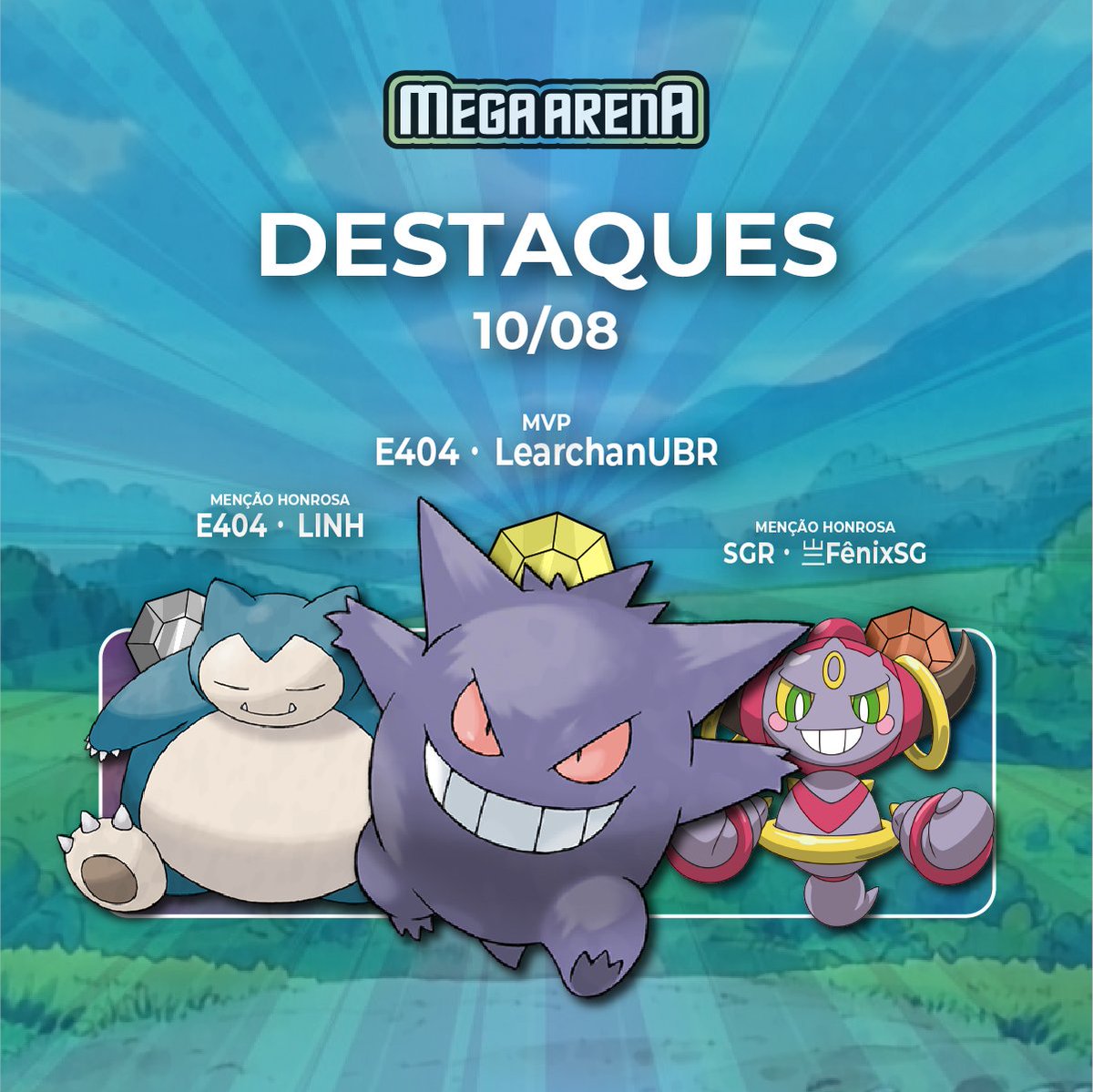 xmgaesports's tweet photo. 📢 Vem conferir os destaques e resultados da noite passada no Circuito das Insígnias: Kanto - Pewter! 🍃🔥💧⚡ https://t.co/iYDztgowWA