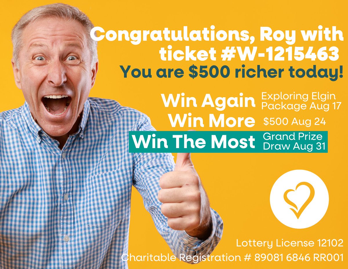ourSTEGH's tweet photo. Roy is $500 richer, you could be too! Current jackpot is over $10,000! π€ #WinBigSupportLocal
https://t.co/7iQpxUmx0U https://t.co/TgPPxcPkNS