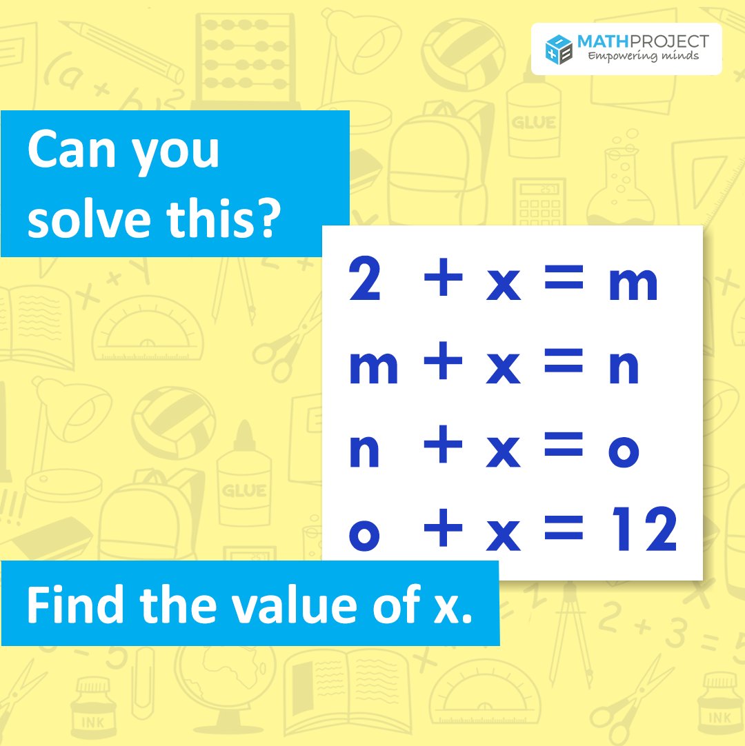 mathproject2010's tweet photo. Are you smarter than a fifth grader? Tell us your answer in the comments. We will update the answer tomorrow.
Hint: x is a rational number between 1 and 5.
#mathriddle #math #mathtutor #mathprogram #mathproject #empoweringminds #mathisfun #iteachmath #mathematics #mathproblem https://t.co/VO3YPH1CMi
