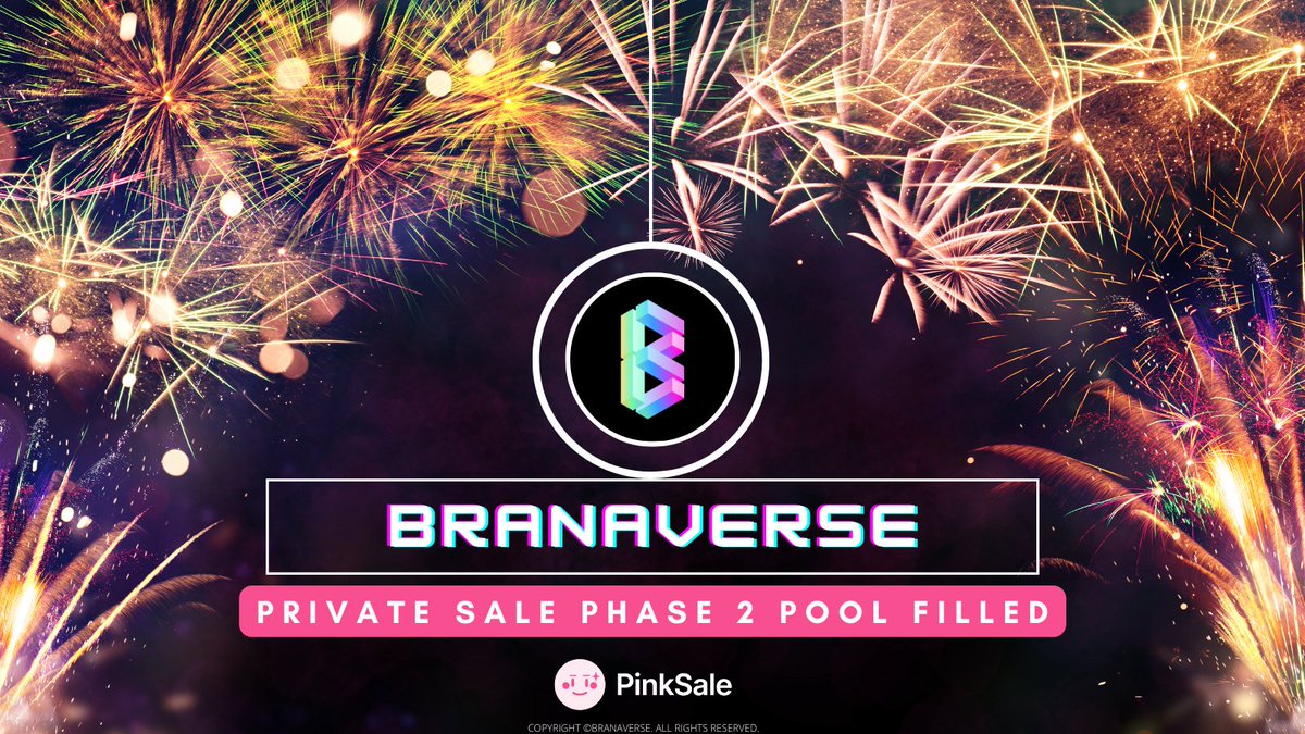 It is our pleasure to Congrats our participants in private 2 at <a href="/pinkecosystem/">PinkSale (Pink Ecosystem)</a> as our last pool fully filled by 20k busd. 

We are moving in our planned steps Wait for next Announcment  , as we said before we are here to rock the crypto market. #Brana #Branaverse #Branaversian.
