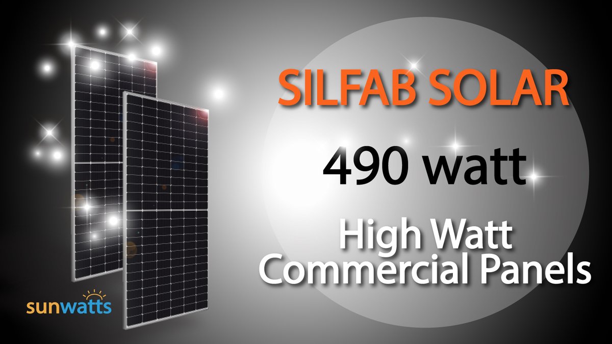 sunwattssolar's tweet image. The @SilfabSolar 490 watt solar panel is engineered to meet the needs of commercial solar kits. Its large size &amp;amp; maximum power density make this panel ideal for your business' solar power production. 

#americanmade #solarpower #silfabsolar #solarpanels #commercialsolar #sunwatts