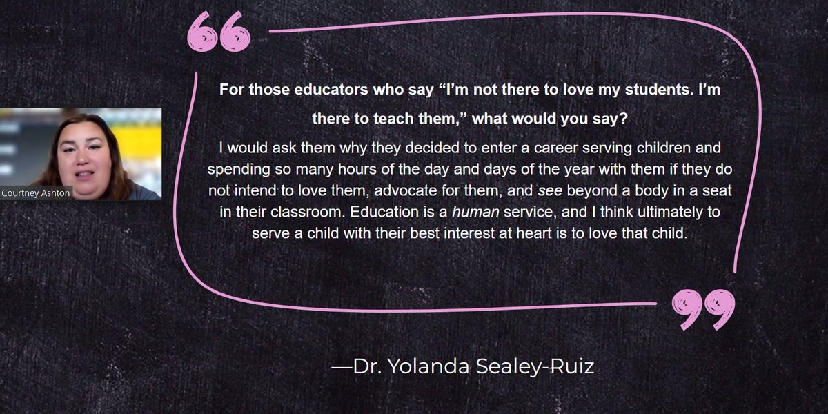 Let's make sure to sit with these words from Dr. Sealey-Ruiz before we greet our students on August 16th.  And, let's make sure that our love is manifested, among other things, through truly holding high expectations for every child.  #U46EquityMatters