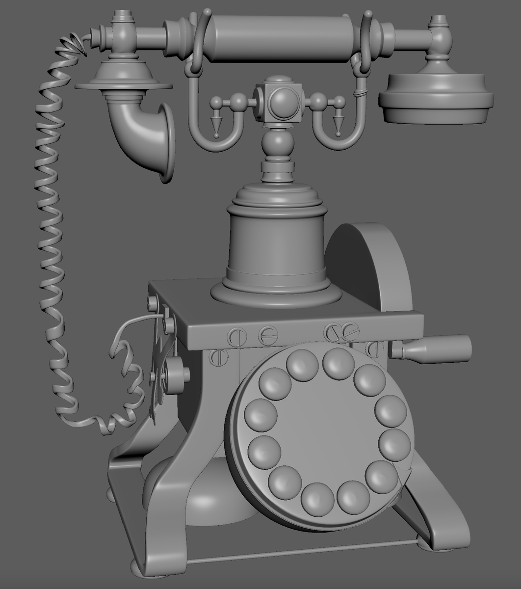 Darthmaum_'s tweet photo. Long time no post; Enjoy my high-res WIP of this vintage rotary phone. 🤩🤩 #Maya #GameArt #3dmodeling https://t.co/APToPj3fWr