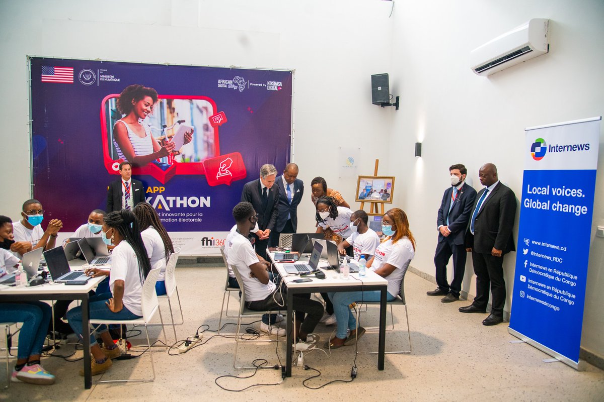 [ Visite d’Antony Blinken à Kinshasa Digital]

Kinshasa Digital tient à remercier le secrétaire d’Etat Américain, Antony Blinken <a href="/SecBlinken/">Secretary Antony Blinken</a> de sa visite lors de la finale du Hackathon Médias app.
 #tech #RDC #kinshasa