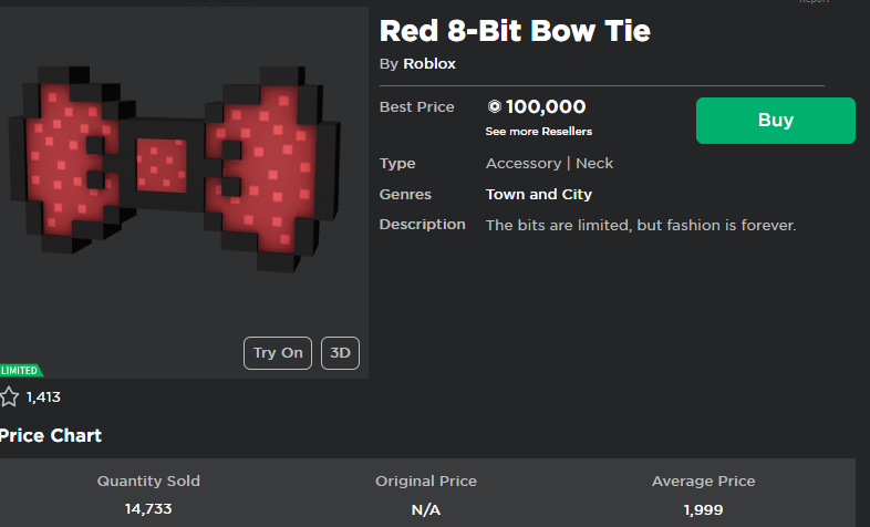 PC / Computer - Roblox - 8-Bit Bow Tie - The Textures Resource