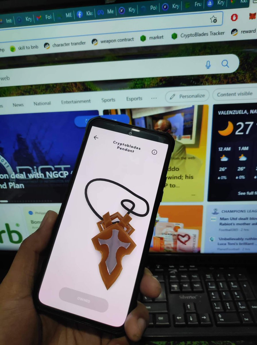 emerzonlouie's tweet photo. My lucky charm!finally. Grab yours for free! #cryptoloot #cryptoblade #pendant https://t.co/5w20tQtkrJ