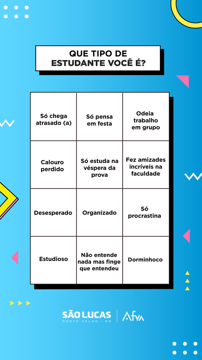 saolucasedu's tweet photo. 🛑ESTUDANTE, PARA TUDO! HOJE É SEU DIA😍📚

Nós sabemos que a rotina do acadêmico(a) não é fácil.

Mas ainda assim vocês dão tudo de si pelos seus sonhos! 🥰

Parabéns pelo seu dia!!!🥳

👉Agora, conta aqui pra gente, que tipo de estudante você é?🤔 Não vale mentir hein!? https://t.co/l8alrtMvRq