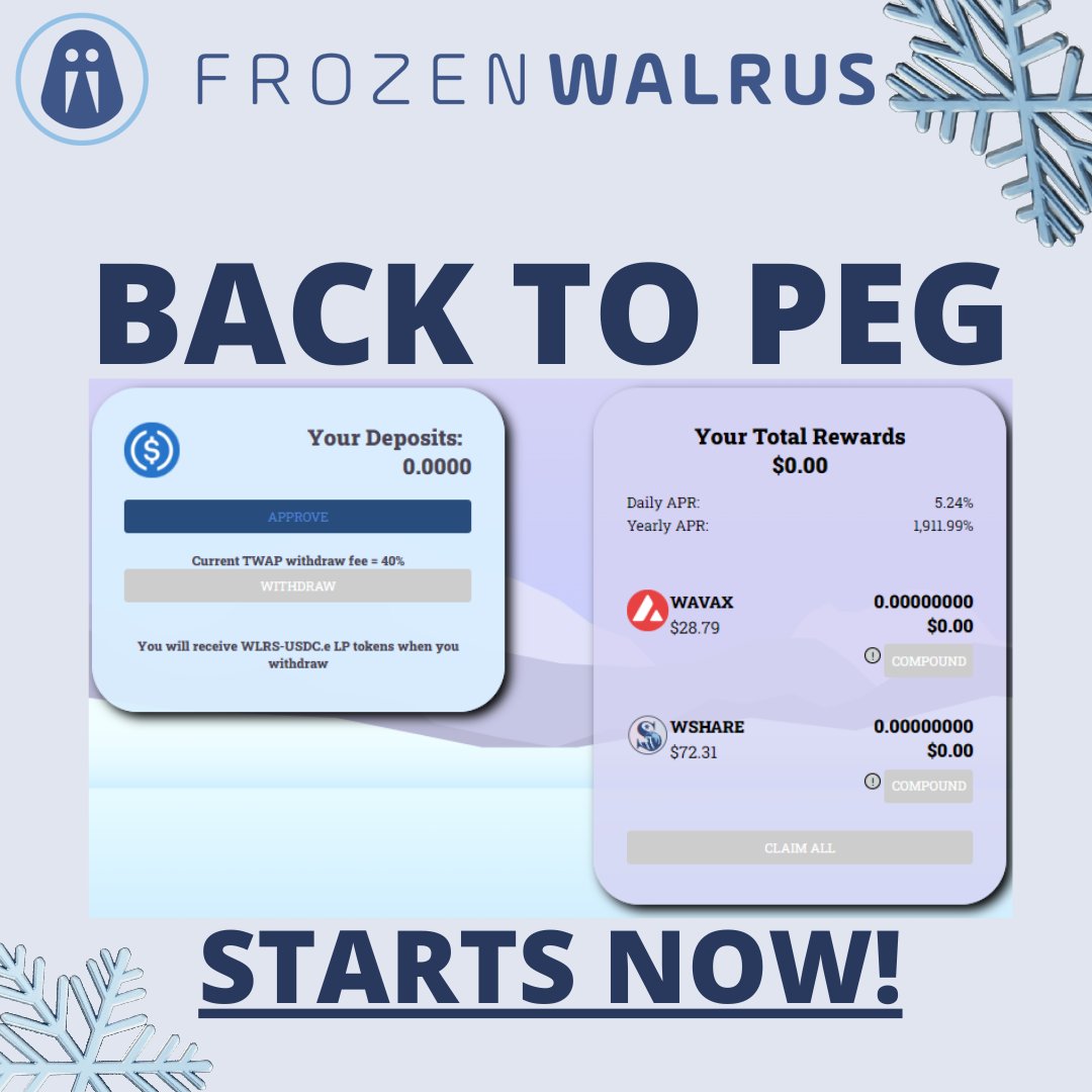 Frozen Walrus Finance 🔺 (Discord in BIO) on Twitter "Start earning
