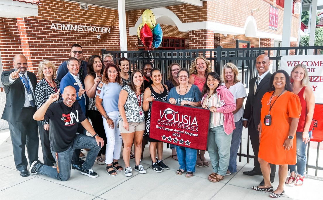 Congratulations to the <a href="/SeabreezeHS/">Seabreeze High</a> Sandcrabs for being the ONLY High School in <a href="/volusiaschools/">Volusia County Schools</a> to receive the "Red Carpet Award" for 5-Star Customer Service. Well Deserved !!! 100% Customer Satisfaction !!! @vcsbalgobin @VCSPersis #LeadWithGraceAndRespect