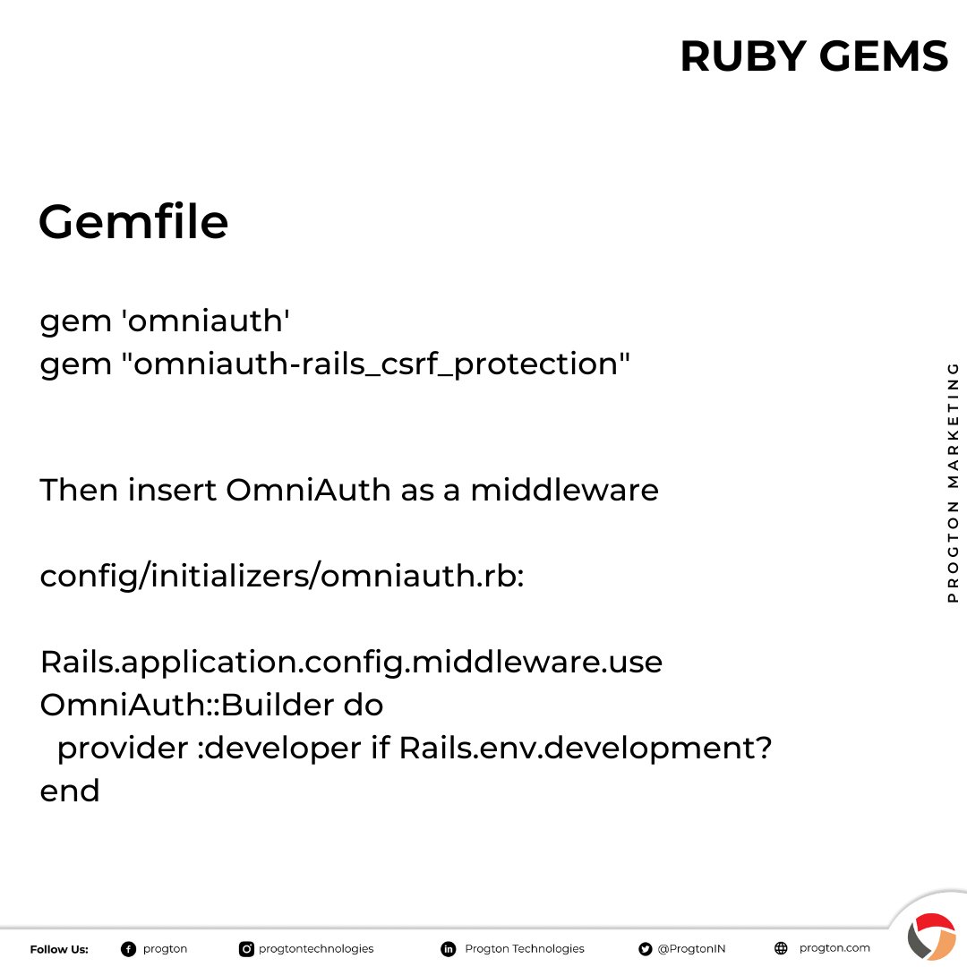 ProgtonIN's tweet image. OmniAuth is a library that standardizes multi-provider authentication for web applications.

Explore More Here👇
github.com/omniauth/omnia…

#omniauth #rubycommunity #rubyonrailsdeveloper #programming #rubygems #webdevelopment #coding #progton