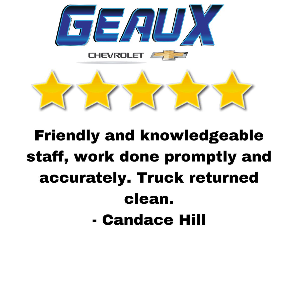 Geaux_Chevrolet's tweet photo. โญ๏ธโญ๏ธโญ๏ธโญ๏ธโญ๏ธ #expressionism #letusgeauxtoworkforyou #geauxlocal #Chevy https://t.co/UuAak0Ot9A
