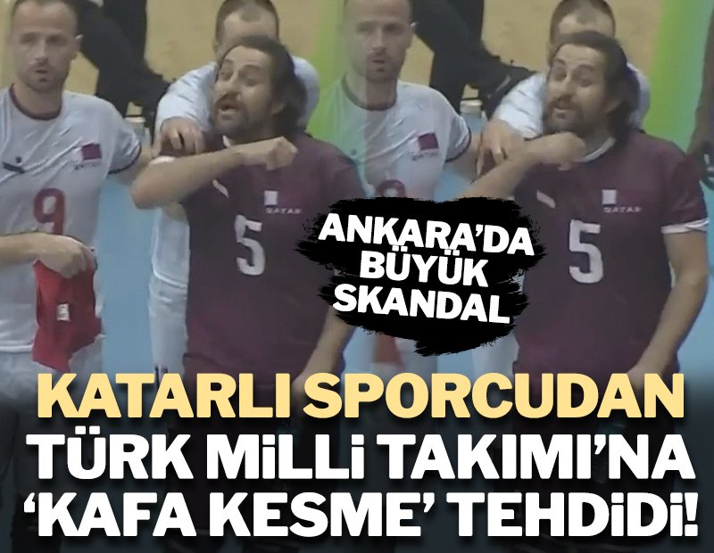 Katarlı sporcu Türk Milli Takımı’na ‘kafa kesme’ hareketi yaptı! sozcu.com.tr/spor/diger-spo…