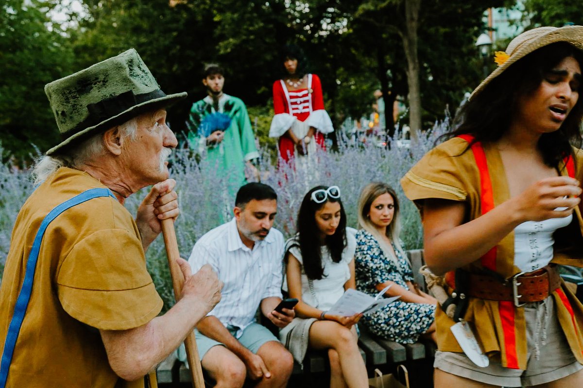 Get into the midst of the action this weekend at This Earth of Majesty! 

Photo by @Lightplay_soc
Fridays <a href="/7pm/">Huong Le</a> 
Saturdays  @1pm + <a href="/7pm/">Huong Le</a>
Sundays  @1pm

PWYC
@oldtowntoronto
 #TEOM #dauntlessto #indietheatre  #queertheatre #bardinstjames  #bardinoldtown #Shakespeare