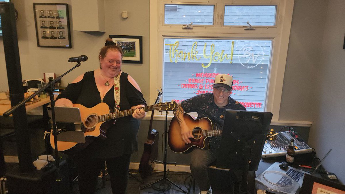catnjimmy's tweet photo. We had an awesome time over at The Back Nine Club last time we were there, and got this great pic! We're so happy to be doing what we love.
#catnjimmy #catellis #jimmyminute #rock #acoustic #acousticrock #acousticduo #musicians #singer #singersongwriter #rhodeislan #massachusetts https://t.co/4FJHR1OQG0