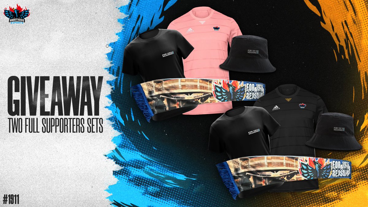 ✨GIVEAWAY✨

Θες να κερδίσεις ένα FULL EPIC Supporter set? 

1. Like + RT αυτό το post 
2. Tag το άτομο με το οποίο θέλεις να μοιραστείς αυτό το bundle! 

Ο νικητής θα κερδίσει:
1 Glorious Pink + 1 Championship Black jersey
2 For 1911 Reasons tshirt
2 Bucket hat
2 κασκόλ
