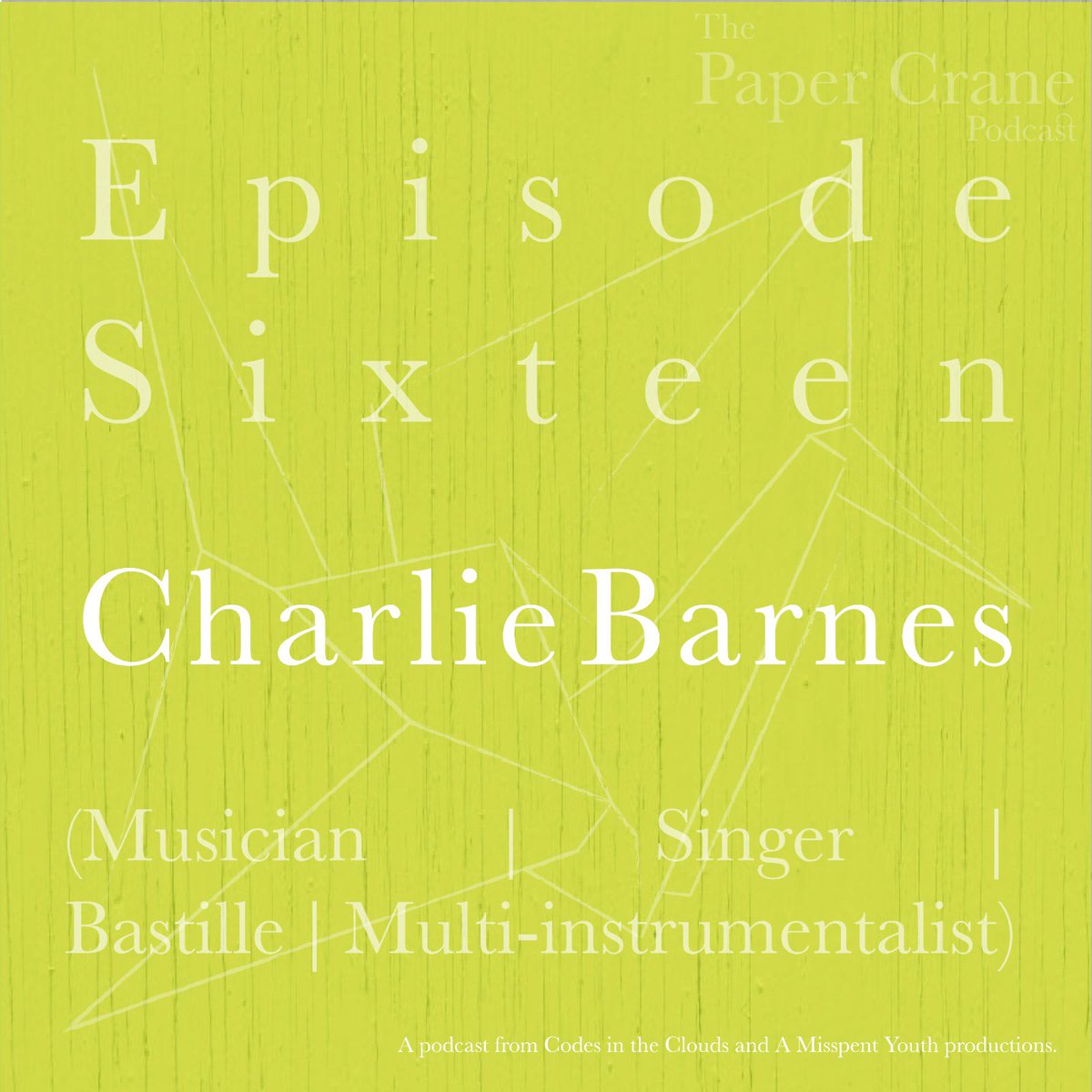 codesclouds's tweet image. Have you heard this week’s episode of #ThePaperCrane yet? Featuring the brilliant @CharlieBarnes. Hear stories about underwhelming record contract-signing, life with @bastille and performing with an actual music icon (no spoilers here…) 
🔗linktree.com/codesintheclou…