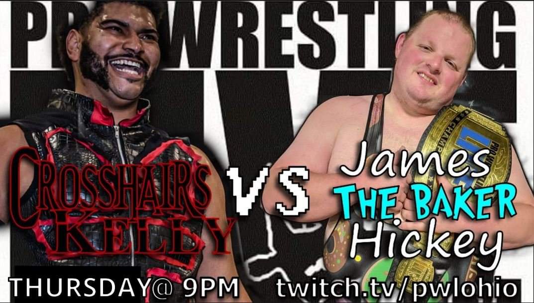 PWLOhio's tweet photo. Pro Wrestling (Almost) Live moves to Thursdays at 9pm ET tonight! We have a big main event, with Crosshairs Kelly of War Hoss challenging James "The Baker" Hickey for the Pro Wrestling Live Championships!

Tune tonight on our Twitch channel @PWLOhio for all of the action! https://t.co/EvTeViVQhP