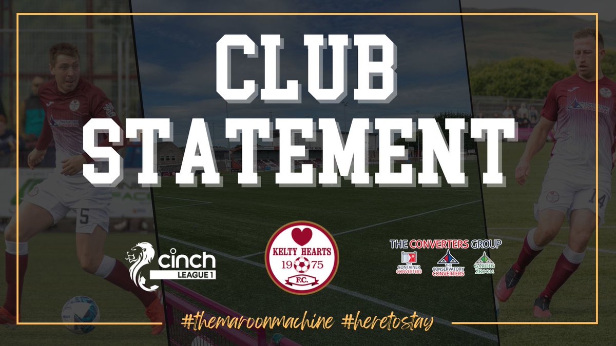 KeltyHeartsFC's tweet photo. CLUB STATEMENT - 11/08/2022

https://t.co/FC0rcX8tnp https://t.co/ePsOqUcd1V