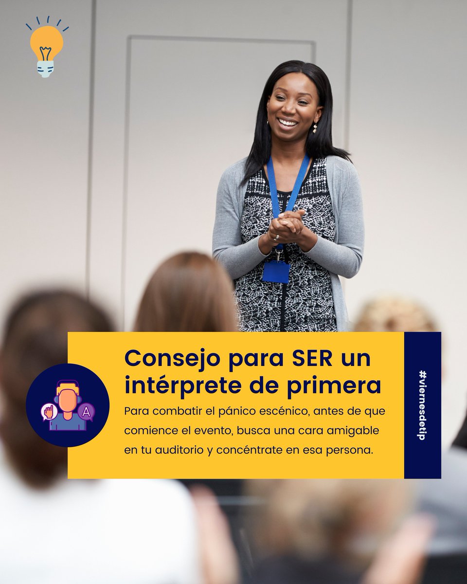 PuenteLenguas's tweet image. ¿Pánico escénico? Aquí les dejamos esta recomendación en este #viernesdetips✅.

#serintérprete
#interpretación
#punteentrelenguas
#hotsauceinterpreters
#signlanguageinterpeter
#intérpretessimultáneos
#comunidaddeinterpretes
#intérpretedelenguadeseñas
#interpretedelenguadesignos
