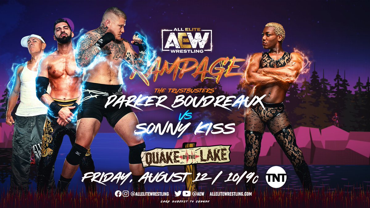 The Concrete Rose <a href="/SonnyKissXO/">Sunny Aziza</a> is set to go one-on-one with #TrustBusters’ <a href="/TheParkerB_/">PARKER BOUDREAUX</a> TOMORROW on #AEWRampage #QuakeByTheLake at 10pm ET/9pm CT &amp; 10pm PT on TNT!
