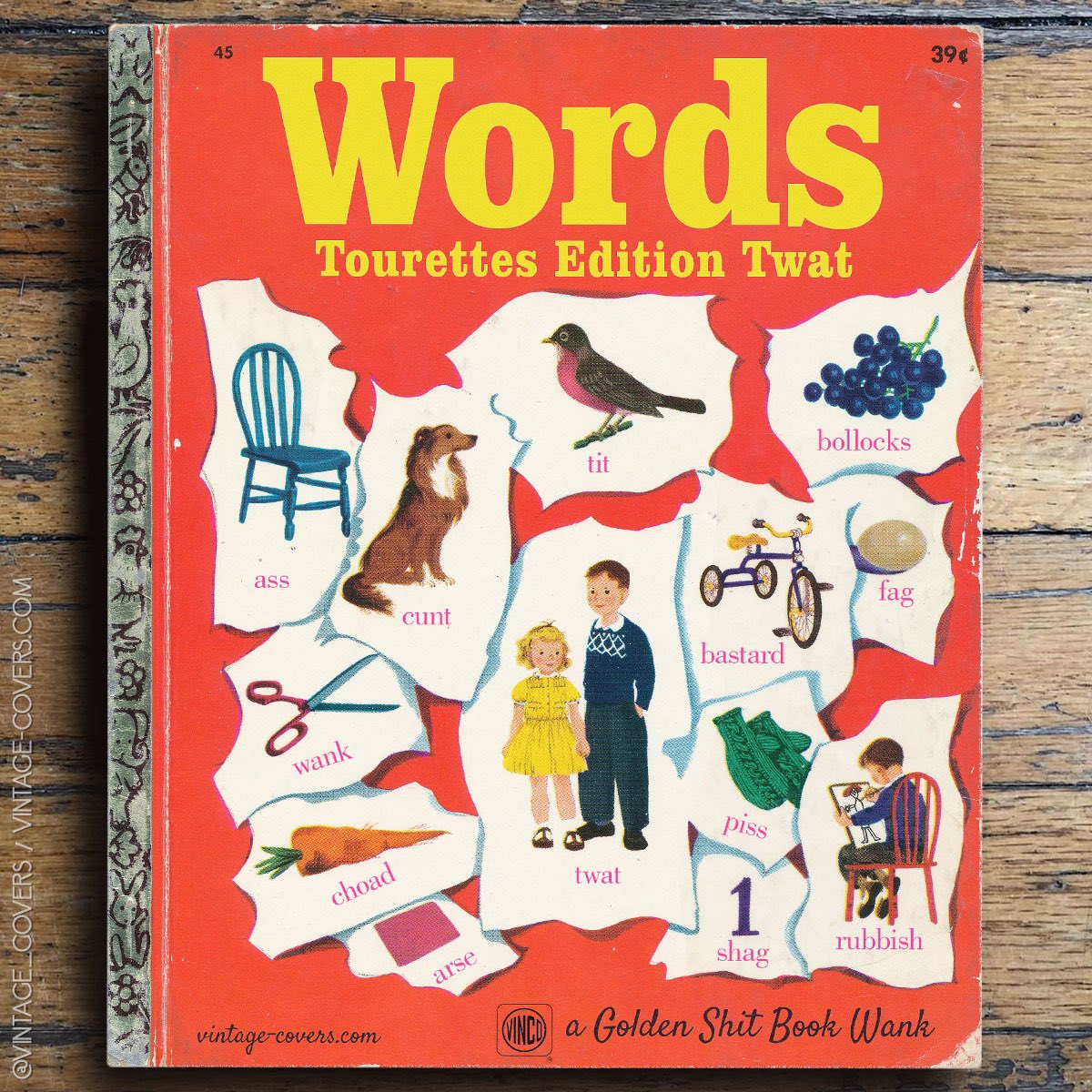 Vintage Covers 📖 on Twitter ""Words Tourettes Edition Twat" — Wank 